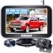 Produktbild DoHonest Kabellos Rückfahrkamera Auto 5" Split Screen Monitor Funk Backup Kamera Set Digital Stabile Signal Nachtsicht IP69 Wasserdichter Reversing Camera LKW Wohnmobil Anhänger Van KfZ DoHonest V25