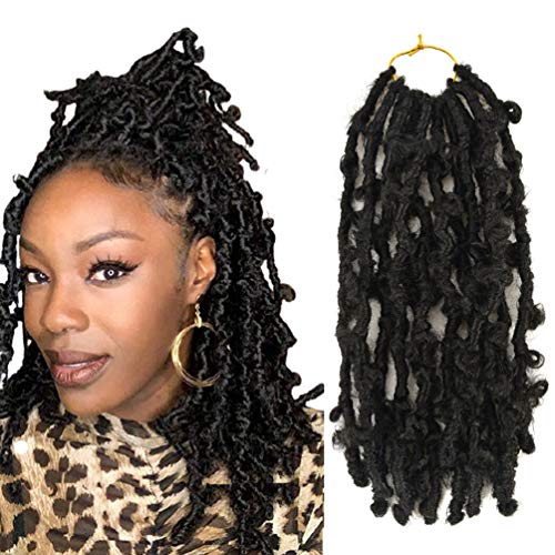 Butterfly Locs Crochet Hair 1Pcs 12inch Pre-twisted Distressed Locs Crochet Hair 1B # Weave Master Twist Braids Hair