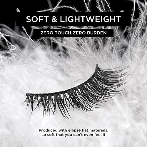 BEYELIAN Natural Lashes, Fake Lashes, Natural False Eyelash 3D Layer Lightweight Lashes Natural Look 1 Pair with Adhesive Tulle CD007