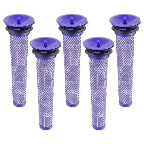 HUAREW 5 Pack Replacement Vacuum Filter for Dy-son V6 V7 V8 DC58 DC59 DC61 Washable Pre Filters Replacements Part 965661-01