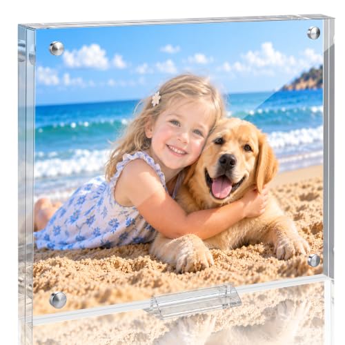 JUOIFIP Acrylic 8x10 Photo Frames Double Sided Magnetic Picture Clear Frame