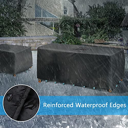 Icover Patio Furniture Cover, 76"X76" Square/Round Patio Table Cover, Easy On/Off, Waterproof Dustproof Cover For Outdoor Dining Table Set, Sectional Sofa Set #TOP3
