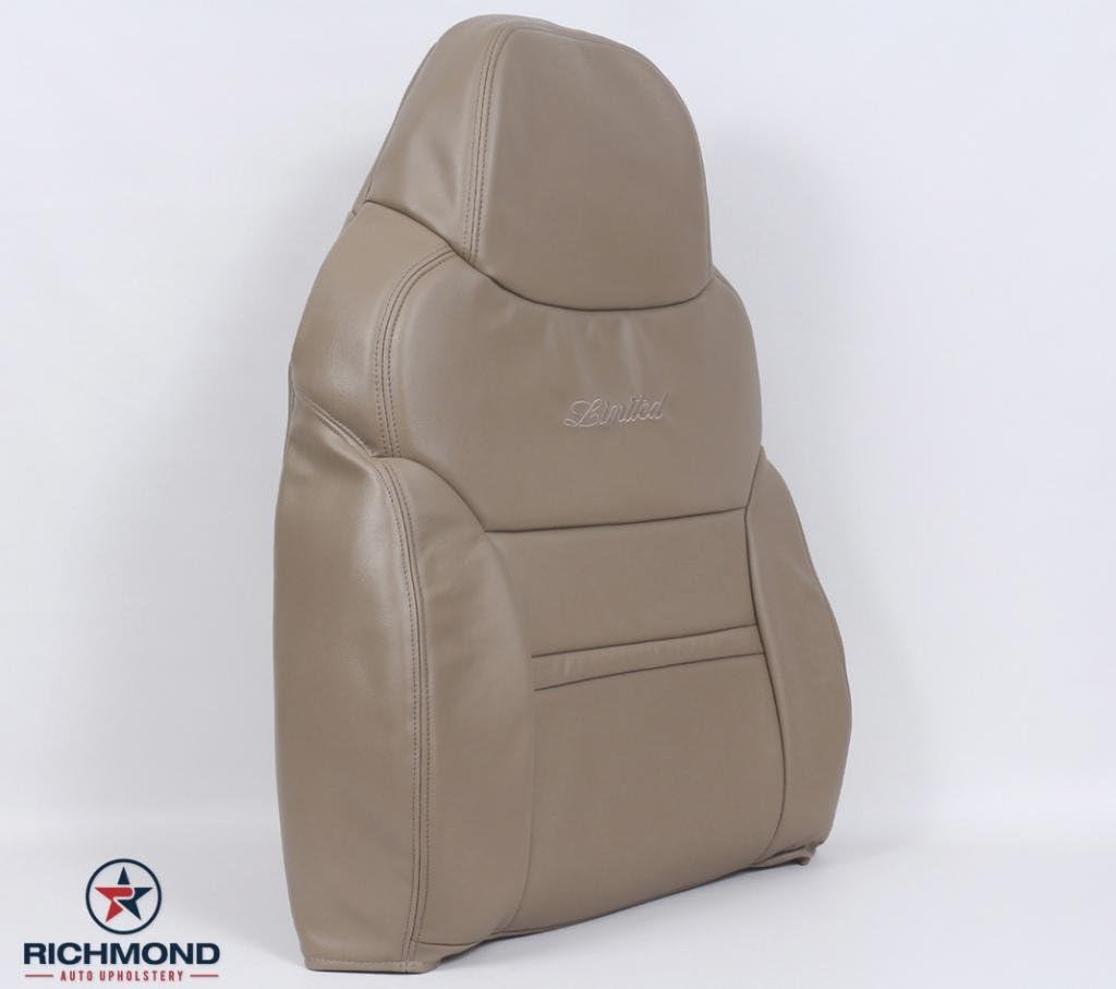 Richmond Auto Upholstery (Compatible with 2001 Ford Excursion Limited 7.3L V8 - Driver Side Replacement Leather Lean Back Cover, Tan