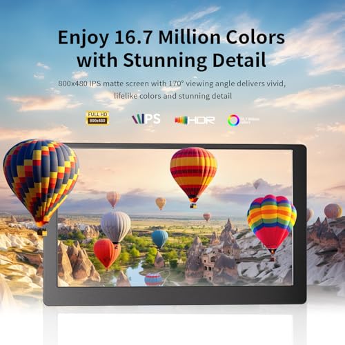 Image of 5 Inch Monitor Screen Display, IPS Small Hdmi Monitor, 800x480 Mini LCD Screen Portable Display Monitor, HDMI-Compatible Module for Raspberry pi 3 /3B /3B+ /4 /4B Orange pi Banana pi Mini PC