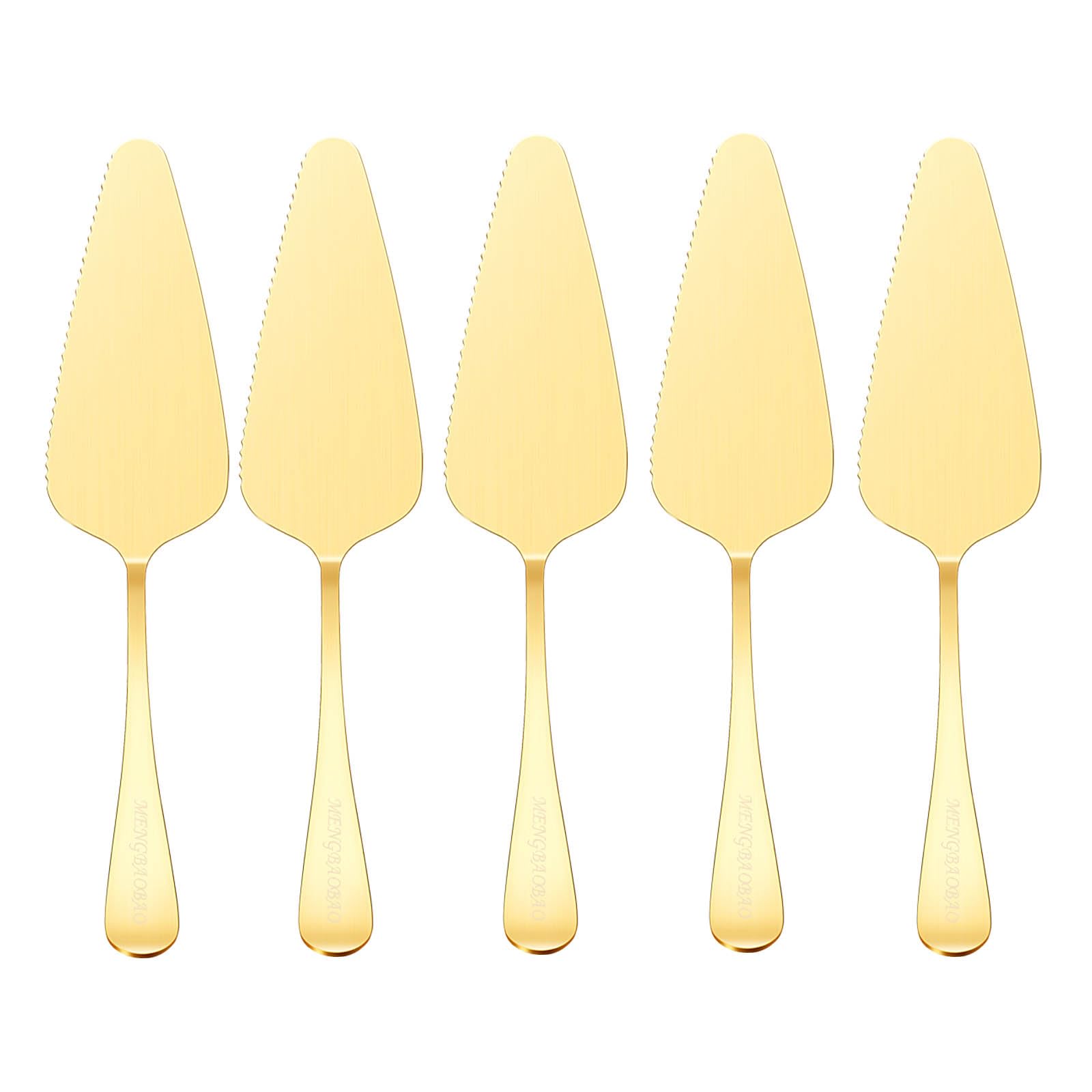 Kuchenheber, dreieckig, Gold, 5 Stück