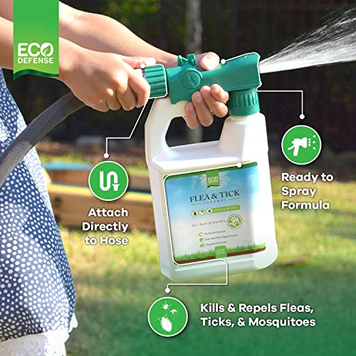 Eco Defense Flea, Tick, and Mosquito Spray for Yard and Perimeter - Safe Around Kids, Pets, Plants - Outdoor Barrier Control & Repellent - Ready-to-Spray Covers Up to 5,000 sq ft - Thumbnail 5