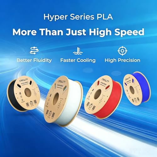 Image of Creality Hyper PLA Filament 1.75mm 1KG(2.2lbs), High Speed PLA 30-600mm /s Rapid 3D Printer Filament, Dimensional Accuracy + /-0.02mm, Fit Most FDM 3D Printers, Red