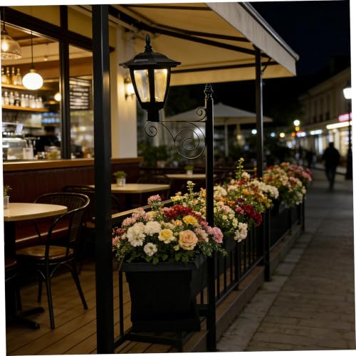 Jardinera con luces solares para jardín resistente e ideal para exteriores 7