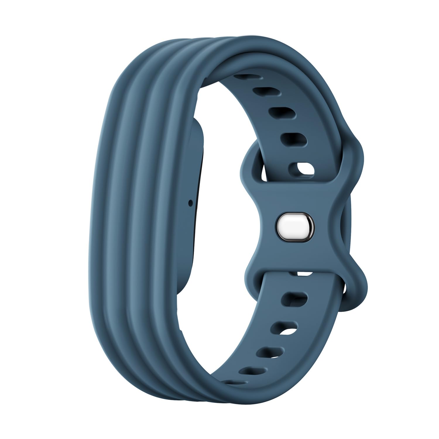 Silicone Sport Band For Google Fitbit Air Waterproof & Sweatproof Soft Perforated Wristband Multi-Purpose Adjustable Buckle Replacement Straps for Fitness Hiking Running