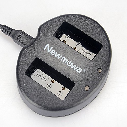 Newmowa Doppio Caricatore USB per Canon LP-E17 e