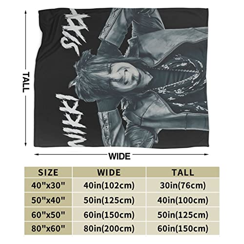 Nikki Sixx Ultra-Soft Micro Fleece Blanket Cozy Warm Throw Blanket Suitable For All Living Rooms/Bedrooms/Sofa 40"X30" #TOP2