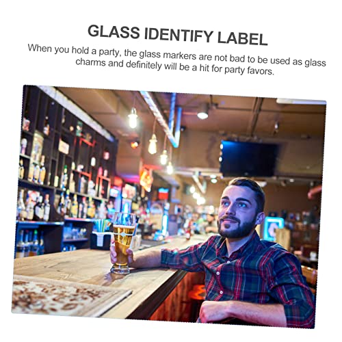 Marcadores de silicona para copas de vino PRETYZOOM: identificadores elegantes para cenas 3