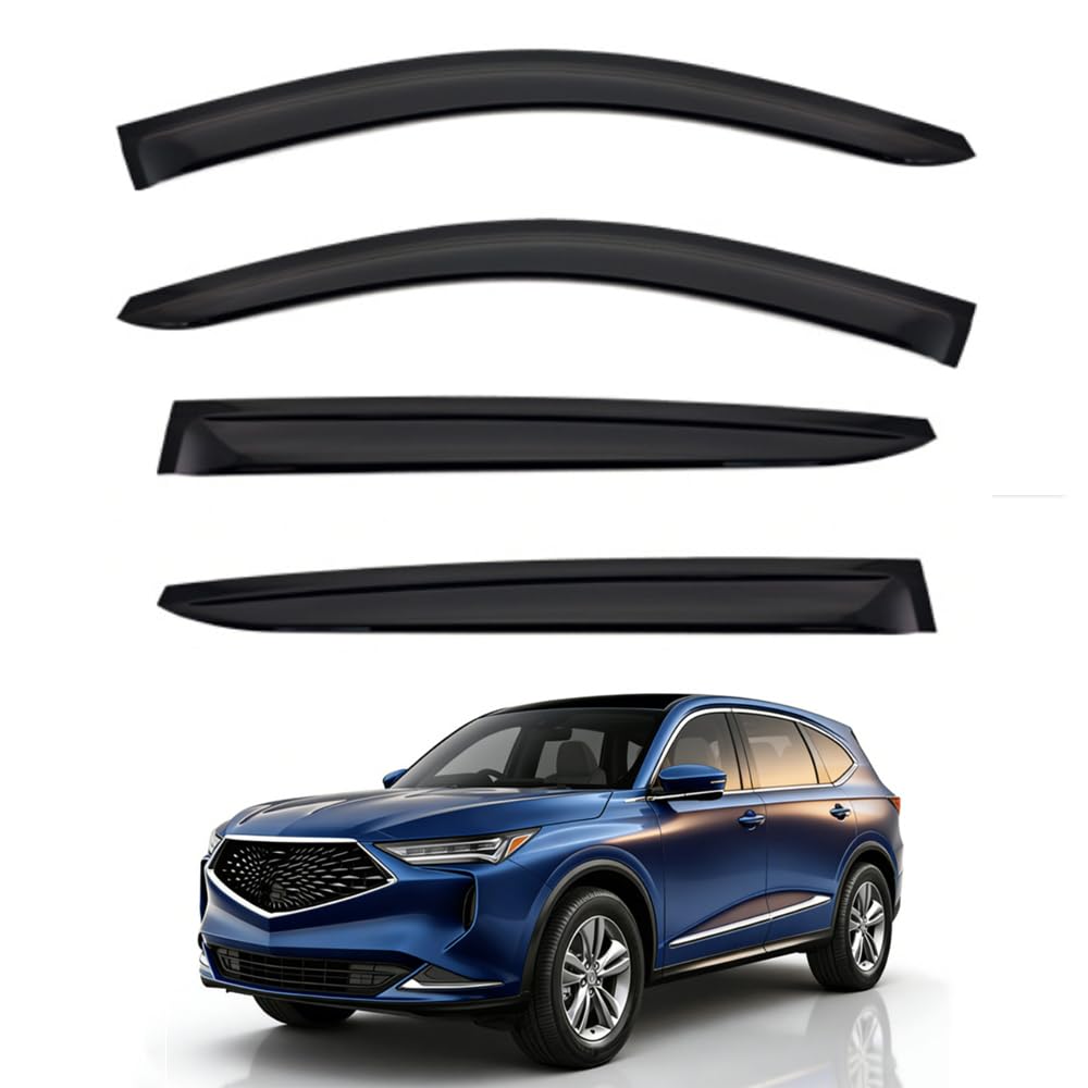 Qoemrhelt Normal 4Pc Set In-Channel Wind Deflectors, For Acura Mdx 2022-2025 Window Visors Rain Guards Vent Visors Rain & Sun Protection,Car Accessories