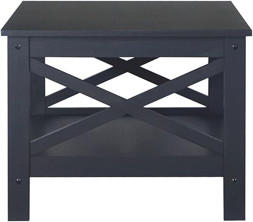 Miniatura 5 de Saint Birch Lambert Modern Farmhouse - Mesa de centro de roble negro