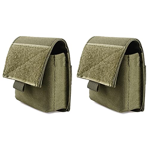 Azarxis Blosa Táctica Bolsa de Primeros Auxilios Molle Herramientas de Utilidad Equipo Multiuso Táctil Organnizador Cinturón Militar para Senderismo Deporte al Aire Libre (01 - Verde (2 pcs))