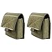 Azarxis Borsa Porta Cellulare Borsa Militare Tattica per Giocco Guerra Borsello Porta Oggetti per Wargame Paintball CS Laser Tag Airsoft (C - Verde (9x8x3,5cm) - 2 borse)