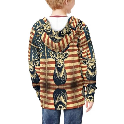 Modysero Retro Kids Hooded Sweatshirts Comfy Soft Funny Hoodies with Pocket for Boys Long Sleeve Fall Winter Zip Up Hoodie4