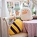 GOOC 20 Inch Plush Bumblebee Stuffed Animal Bumble Bee Hugging Pillow Honey Bee Plushies Throw Pillow Bee Anime Gift for Kids and Lovers in Birthday,Valentine's Day,Christmas...