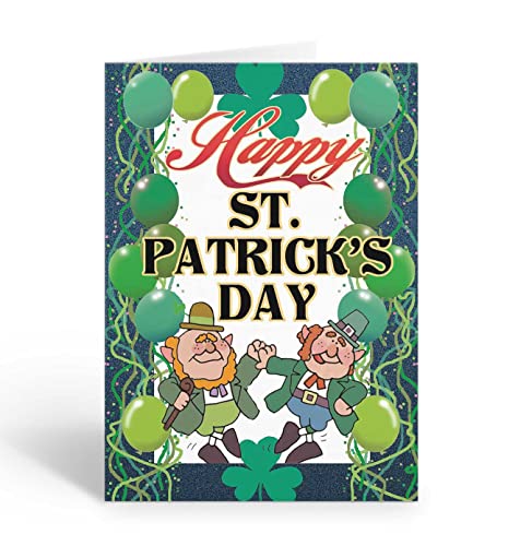 Stonehouse Collection St Patrick's Day Assorted Card Pack - 15 St Patrick's Day Cards & Envelopes - Boxed Set (Assorted) #TOP5