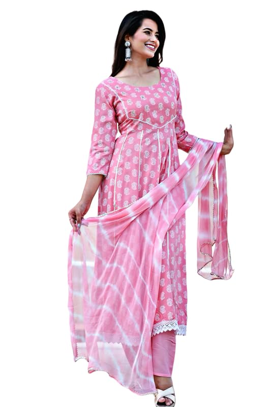 Buy NASRO Women's Viscose Rayon Printed Round Neck 3/4th Sleeves ...