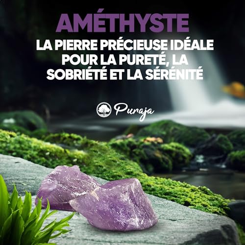 PURAJA Set de pierres précieuses: Améthyste | Pierres brutes naturelles de première qualité | Utilisation polyvalente comme pierres à eau, pierres de guérison, pierres de chakra – vue 7