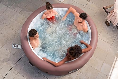 Bestway® Lay-Z-SPA® Energiespar-Whirlpool Hawaii AirJet™ mit App-Steuerung + integrierter UltraFit™ -Pumpeneinheit, für 6 Personen Ø 196 x 71 cm, Terrakotta
