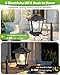 Outdoor Flower Pots 2 in 1, Solar Lamp Post with Planter, Metal Pole, Wall Mount/Standing Solar Planter Lights IP65 Waterproof, Decorative Lamp for Garden, Patio, Porch, 1-Pack (Flowers not Included)