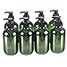8 Pack Green 500ml 16.7oz Empty Plastic Pump Bottle Bottles.Refillable Bottle for Cooking Sauces,Essential Oils,Lotions,Liquid Soaps or Organic Beauty Products(8 Chalkboard Labels as gift)