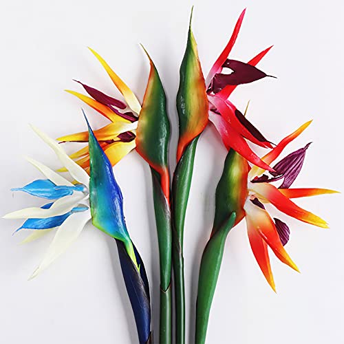 Atroy Artificial Flowers Strelitzia Stems, Fake Bird Of Paradise Plant, Simulation Bird Of Paradise High-End Flower Arrangement For Home Party Office Decoraion. #TOP2