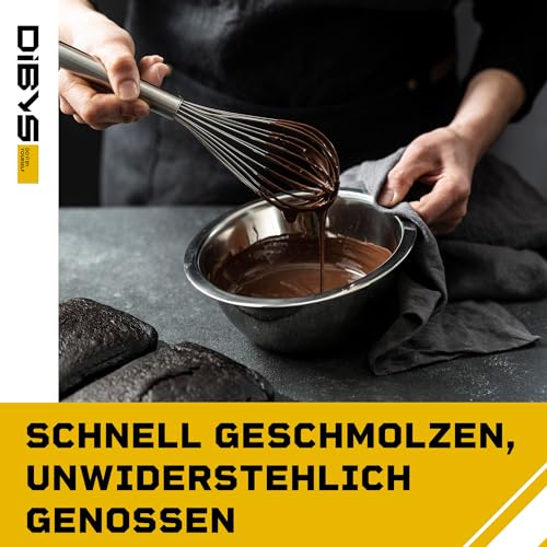 DIBYS Schokodrops 900 g | Belgische Schokolade für Schokobrunnen & Fondue | Vollmilch-Schokolade als Kuvertüre | Schokotropfen ideal zum Schmelzen | Chocolate Chips in der edlen Geschenk-Dose