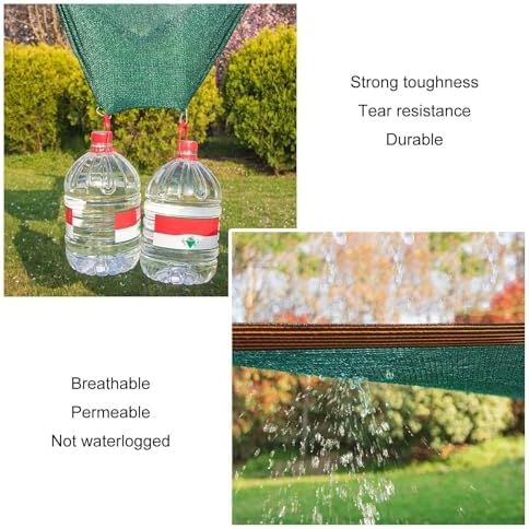 Premium Shade Cloth for Plants - UV-Resistant Shade Netting with Grommets Breathable Sunblock Mesh Tarp for Garden Pergola Available in Green 4×10m (13.1x32.8ft)