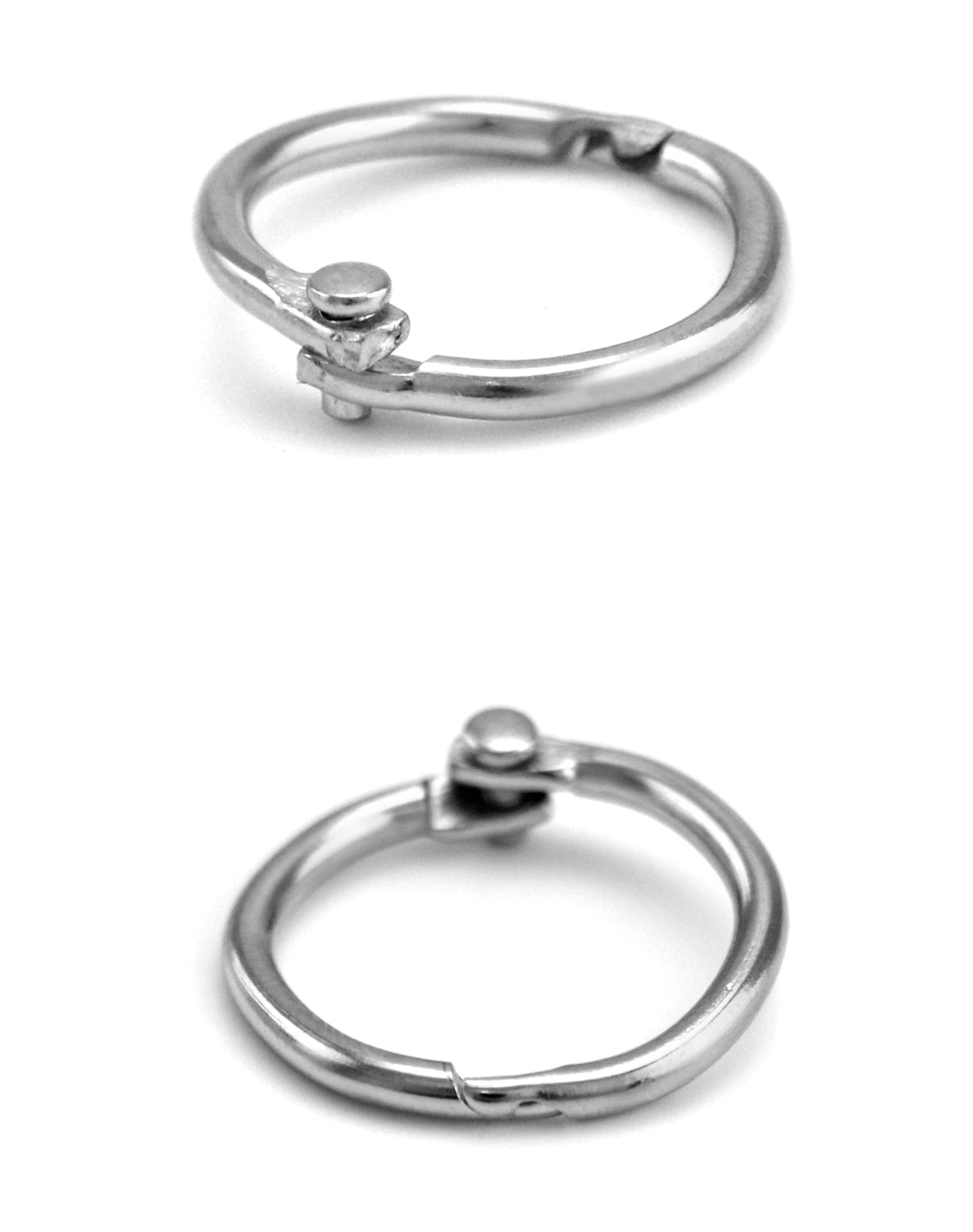 120 Anelli Di Rilegatura 20mm Argento - Per Portachiavi, Quaderni, Scrapbooking E Fogli