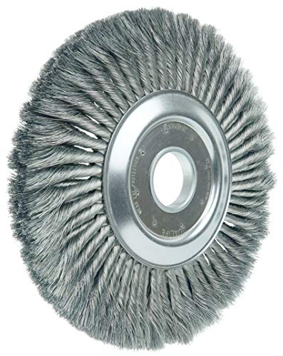 Image of Weiler 09510 12 inch Standard Twist Knot Wire Wheel, .0118 inch Steel Fill, 2 inch Arbor Hole, Made in The USA