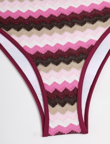 Image of ZAFUL Women Strapless Textured Bandeau Bikini 2 Piece Swimwear Cheeky Solid Lace up Bathing Suits