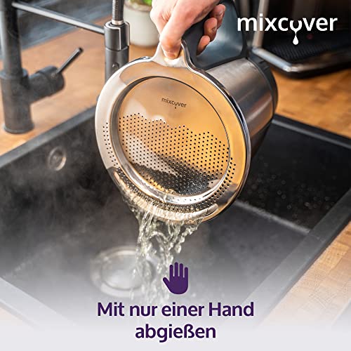 Miniatura 2 de Mixcover Edelstahl Sieb Abgieß-Hilfe Wiegeteller Spritzschutz Für Thermomix Tm6 Und Tm5