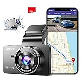 AZDOME 4K Dash Cam, Built-in GPS/WiFi Dual Dash Cam for Car, 3' UHD Display Car Camera - Dash Cam Front and Rear with Sony Sensor, 170° FOV, WDR, Night Vision, Parking Monitor, 32G SD Card (Included)