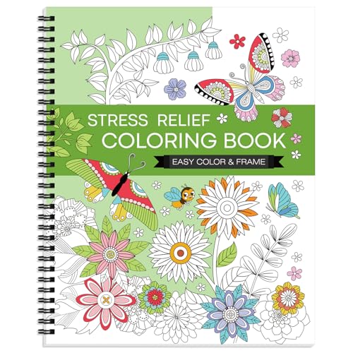 Adult Colouring Book: Stress Relief Colouring Books for Adults Relaxation with with 30 Pattern Included Mandalas Inspirational Flower Spiral Colouring Pad Thick Paper Gift for Women Men
