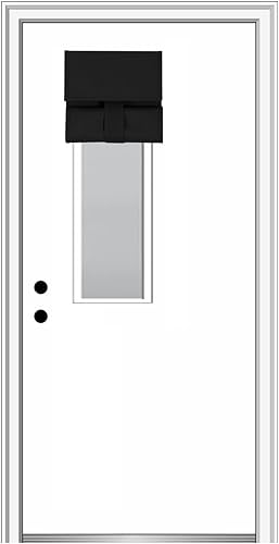 Cortinas de puerta francesa 100% opacas, sin arrugas, oscurecimiento de la habitación, bloquean la luz y el calor a través del vidrio. Sin taladros,