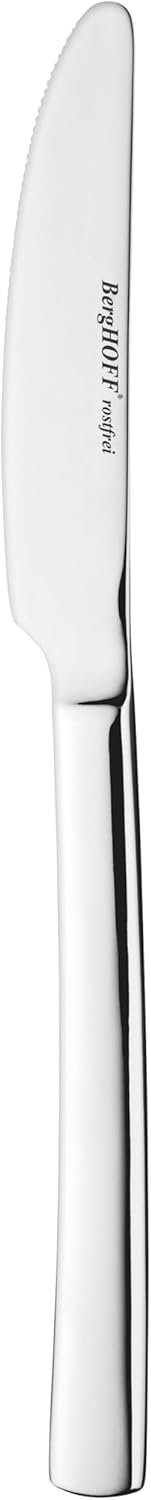 Berghoff Essentials Stainless Steel 12Pc Pure Flatware, Ralph Kramer, Ergonomically Designed Handle, Everyday Use, Mirror finish (Dinner Knives)