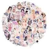Sexy Anime Manga Aufkleber Hentai Stickerset Comic Girls in Dessous und heißen Posen, 50 Stück, 4-8cm