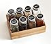 Hayley Cherie - 6 oz Large Square Glass Spice Jars (Set of 10) - Chalkboard Labels, Stainless Steel Lids and Large & Small Shaker Inserts