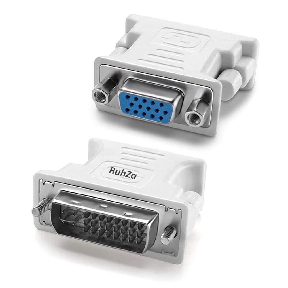 RuhZa DVI to VGA Adapter, Support only DVI-I 24+5 to VGA 15 Pin Adapter Converter 1080p VGA Female to DVI Male Adapter (Not 24+1dvi to VGA) RC-DVG21+1 (B0C2Q6PP9W) Amazon Price History, Amazon Price Tracker