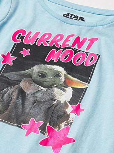 Mandalorian The Child 2-Piece Short Sleeve Tee & Long Sleeve T-Shirt Bundle Set - Girls Sizes 4-16 White/Light Blue2