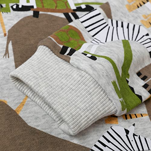 Image of Akyzic Boys Sweatshirts Cotton Long Sleeve Crewneck Pullover Toddler Kids Winter Warm Shirt Sweater Tops 3t-8t