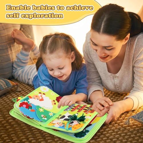 Image of FunBlast Busy Book for Toddlers Binder Board - Montessori Busy Board for Kids, Cartoon Design Learning Activity Toy for Toddlers, Educational & Early Learning Toys for Kids, Toddler (Farm Theme)