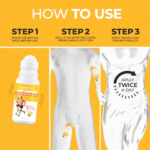 Image of Elemnt Anti Chafing Roll on | Prevents Underarms, Thighs, Initimate areas Chafing | Prevents Blisters, Rashes | Friction Free movement | Anti Bacterial Roll on for Sports and Fitness Activities | Uni - Sex | 100ml (Pack of 2)