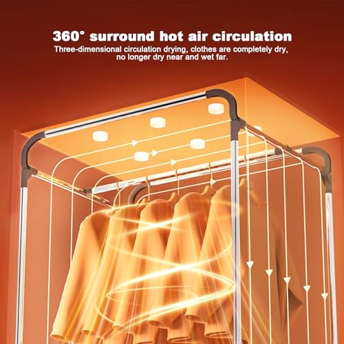 Electric Clothes Dryer Travel Dryer,Heated Clothes Drying Rack,Indoor Foldable Electric Clothes Airer Drying Rack,Temperature Controller for Home Appartments,Families,Dormitories 2 S