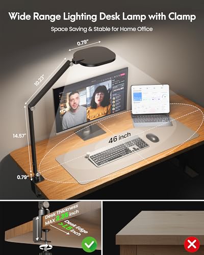 Image of Zoom Lighting for Computer, LED Desk Lamp with Clamp for Video Conference