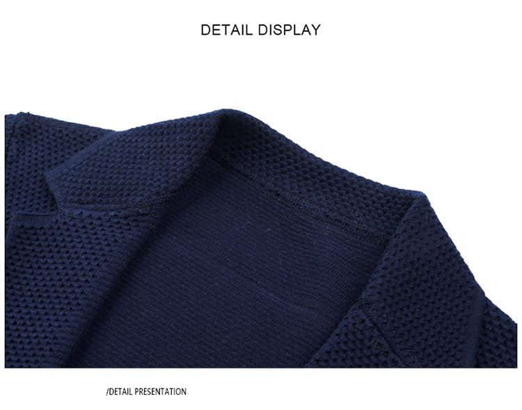 DBFBDTU Men Knit Cardigan Sweater Casual Solid Coats Jacket3