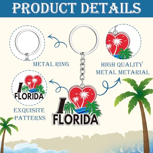 Image of Sureio 25 Pcs USA Souvenir Keychain Gifts Bulk Men California Los Angeles Texas Florida Chicago Silver Metal American Keyring